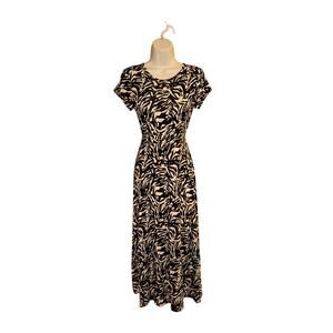 Joe Fresh animal print midi jersey dress size XS